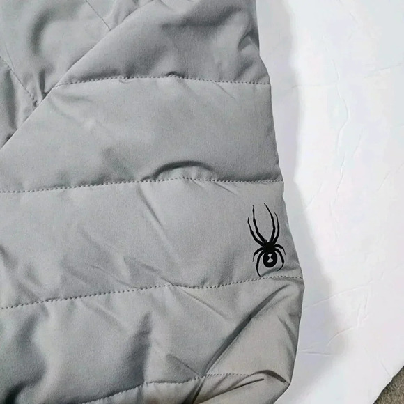 Spyder jacket Men's Size XL Gray Long Sleeve  Hoodie Full Zip winter Coat - Picture 6 of 16